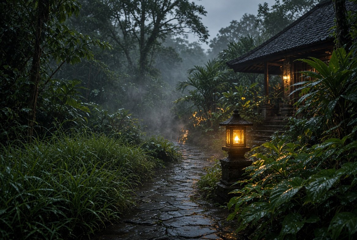 Garden after rain